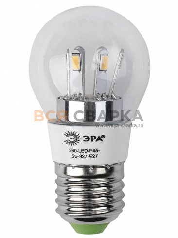 Купить Светодиодная лампа ЭРА 360-LED P45-5w-827-E27