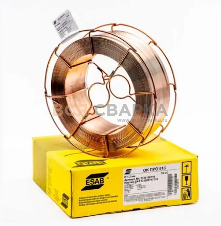 Купить сварочную Сварочная проволока  ОК ПРО 51С д.1.2 (18 кг) ESAB для полуавтомата