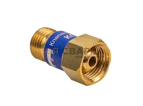 Купить Клапан обратный КЕДР КО-3-К (кислород) (на вход резака/горелки) М16*1.5