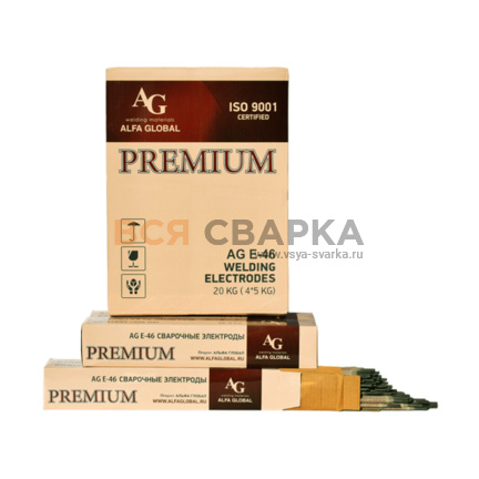 Купить Сварочный электрод AG E-46.00 PREMIUM д. 2.5х350 (1 кг.)